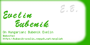 evelin bubenik business card